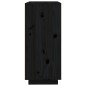 vidaXL Aparador de madera maciza de pino negro 60x35x80 cm vidaXL Aparador de madera maciza de pino negro 60x35x80 cm