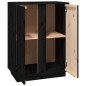 vidaXL Aparador de madera maciza de pino negro 60x35x80 cm vidaXL Aparador de madera maciza de pino negro 60x35x80 cm