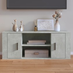vidaXL Mueble para TV contrachapada gris hormigón 100x35x40 cm