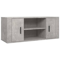 vidaXL Mueble para TV contrachapada gris hormigón 100x35x40 cm
