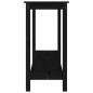 vidaXL Mesa consola madera maciza de pino negro 110x40x80 cm vidaXL Mesa consola madera maciza de pino negro 110x40x80 cm