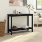 vidaXL Mesa consola madera maciza de pino negro 110x40x80 cm vidaXL Mesa consola madera maciza de pino negro 110x40x80 cm