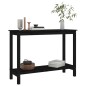 vidaXL Mesa consola madera maciza de pino negro 110x40x80 cm vidaXL Mesa consola madera maciza de pino negro 110x40x80 cm