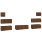 vidaXL Set de muebles para TV 7 pzas madera contrachapada roble marrón