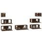 vidaXL Set de muebles para TV 7 pzas madera contrachapada roble marrón
