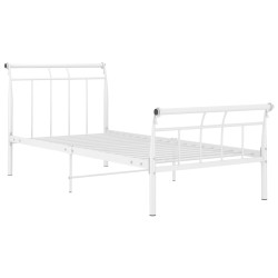 vidaXL Estructura de cama de metal blanco 90x200 cm
