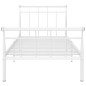 vidaXL Estructura de cama de metal blanco 90x200 cm vidaXL Estructura de cama de metal blanco 90x200 cm