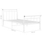 vidaXL Estructura de cama de metal blanco 90x200 cm vidaXL Estructura de cama de metal blanco 90x200 cm