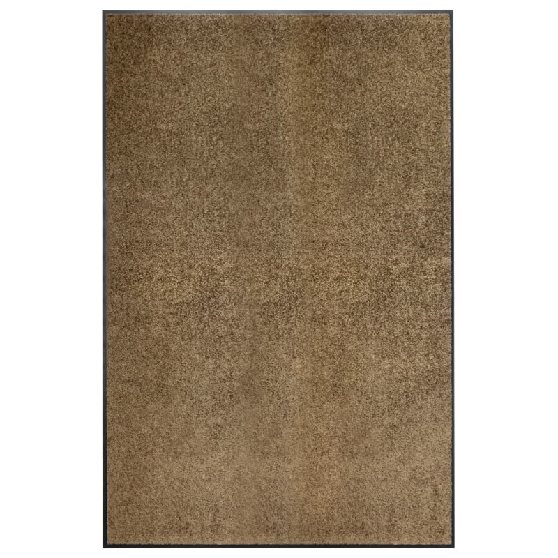 vidaXL Felpudo lavable marrón 120x180 cm vidaXL Felpudo lavable marrón 120x180 cm