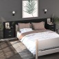 vidaXL Mesita de noche de pared negra vidaXL Mesita de noche de pared negra