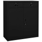 vidaXL Armario de oficina de acero negro 90x40x102 cm