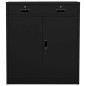 vidaXL Armario de oficina de acero negro 90x40x102 cm