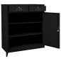 vidaXL Armario de oficina de acero negro 90x40x102 cm