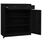 vidaXL Armario de oficina de acero negro 90x40x102 cm
