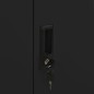 vidaXL Armario de oficina de acero negro 90x40x102 cm