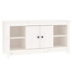 vidaXL Mueble para TV de madera maciza de pino blanco 103x36,5x52 cm