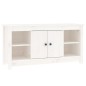 vidaXL Mueble para TV de madera maciza de pino blanco 103x36,5x52 cm vidaXL Mueble para TV de madera maciza de pino blanco 103x36,5x52 cm