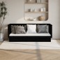 vidaXL Sofá cama madera maciza de pino negro 90x190 cm vidaXL Sofá cama madera maciza de pino negro 90x190 cm