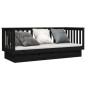 vidaXL Sofá cama madera maciza de pino negro 90x190 cm vidaXL Sofá cama madera maciza de pino negro 90x190 cm