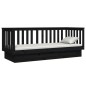 vidaXL Sofá cama madera maciza de pino negro 90x190 cm vidaXL Sofá cama madera maciza de pino negro 90x190 cm