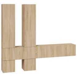 vidaXL Mueble de pared para TV madera contrachapada color roble sonoma