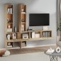 vidaXL Mueble de pared para TV madera contrachapada color roble sonoma