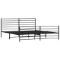 vidaXL Estructura de cama cabecero y pie de cama metal negro 200x200cm vidaXL Estructura de cama cabecero y pie de cama metal negro 200x200cm