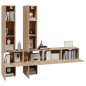 vidaXL Mueble de pared para TV madera contrachapada color roble sonoma
