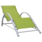 vidaXL Tumbonas con mesita 2 unidades aluminio verde vidaXL Tumbonas con mesita 2 unidades aluminio verde