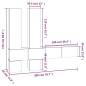 vidaXL Mueble de pared para TV madera contrachapada color roble sonoma