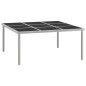 vidaXL Mesa de comedor de jardín acero y vidrio 170x170x74,5 cm vidaXL Mesa de comedor de jardín acero y vidrio 170x170x74,5 cm