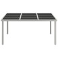 vidaXL Mesa de comedor de jardín acero y vidrio 170x170x74,5 cm vidaXL Mesa de comedor de jardín acero y vidrio 170x170x74,5 cm