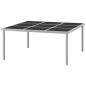 vidaXL Mesa de comedor de jardín acero y vidrio 170x170x74,5 cm vidaXL Mesa de comedor de jardín acero y vidrio 170x170x74,5 cm