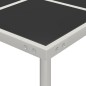 vidaXL Mesa de comedor de jardín acero y vidrio 170x170x74,5 cm vidaXL Mesa de comedor de jardín acero y vidrio 170x170x74,5 cm
