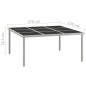 vidaXL Mesa de comedor de jardín acero y vidrio 170x170x74,5 cm vidaXL Mesa de comedor de jardín acero y vidrio 170x170x74,5 cm