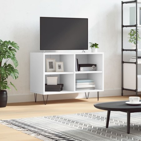 vidaXL Mueble de TV madera de ingeniería blanco 69,5x30x50 cm