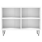 vidaXL Mueble de TV madera de ingeniería blanco 69,5x30x50 cm