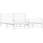 vidaXL Estructura cama metal con cabecero y estribo blanco 180x200 cm vidaXL Estructura cama metal con cabecero y estribo blanco 180x200 cm