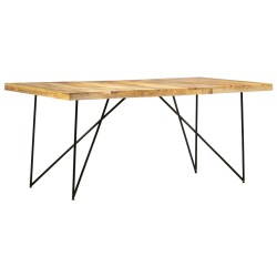 vidaXL Mesa de comedor de madera maciza de mango 180x90x76 cm