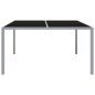 vidaXL Mesa de jardín de acero y vidrio gris 130x130x72 cm vidaXL Mesa de jardín de acero y vidrio gris 130x130x72 cm