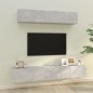 vidaXL Set de muebles de TV 4 pzas madera contrachapada gris hormigón