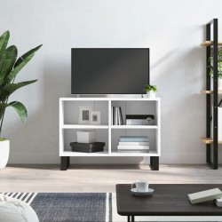 vidaXL Mueble de TV madera de ingeniería blanco 69,5x30x50 cm