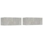 vidaXL Set de muebles de TV 4 pzas madera contrachapada gris hormigón