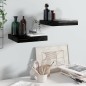 vidaXL Estante flotante de pared 2 uds MDF negro brillo 23x23,5x3,8cm vidaXL Estante flotante de pared 2 uds MDF negro brillo 23x23,5x3,8cm