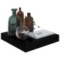 vidaXL Estante flotante de pared 2 uds MDF negro brillo 23x23,5x3,8cm vidaXL Estante flotante de pared 2 uds MDF negro brillo 23x23,5x3,8cm