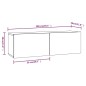 vidaXL Set de muebles de TV 4 pzas madera contrachapada gris hormigón
