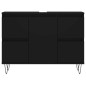 vidaXL Mueble de baño madera de ingeniería negro 80x33x60 cm vidaXL Mueble de baño madera de ingeniería negro 80x33x60 cm