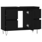 vidaXL Mueble de baño madera de ingeniería negro 80x33x60 cm vidaXL Mueble de baño madera de ingeniería negro 80x33x60 cm