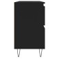 vidaXL Mueble de baño madera de ingeniería negro 80x33x60 cm vidaXL Mueble de baño madera de ingeniería negro 80x33x60 cm