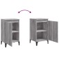 vidaXL Mesita de noche madera contrachapada gris Sonoma 40x35x70 cm vidaXL Mesita de noche madera contrachapada gris Sonoma 40x35x70 cm